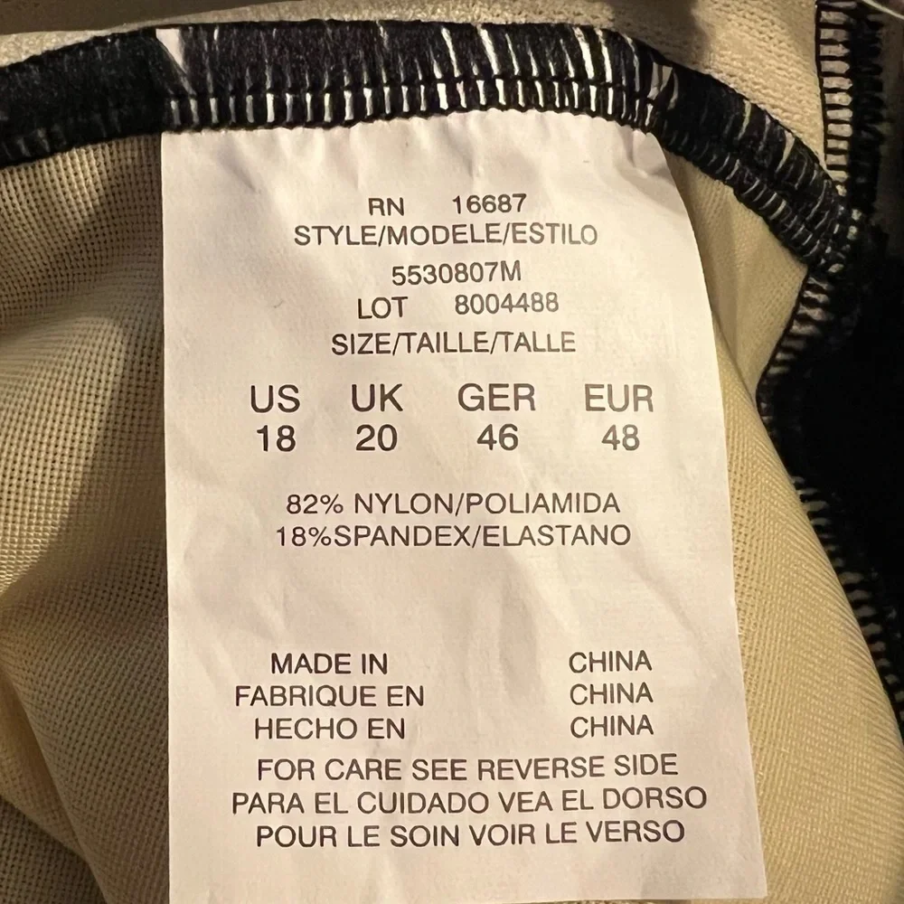 Swim Solutions Black Multi High-Neck One-Piece Swimsuit - Picture 9 of 11